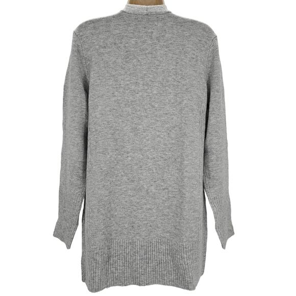 Love Ellie Womans size M Long Sleeve Open Front Gray Cardigan Sweater Pocket NEW - Picture 4 of 8